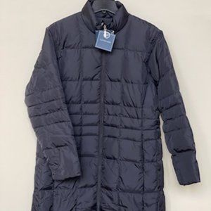 NWT Land's End Black Goose Down Reversible Puffer Coat Size XL